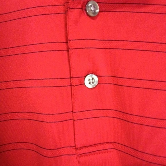 🎈4 FOR $20 Pro Player Golf Polo Shirt Red Striped Lightweight Relaxed FitL - Picture 2 of 6